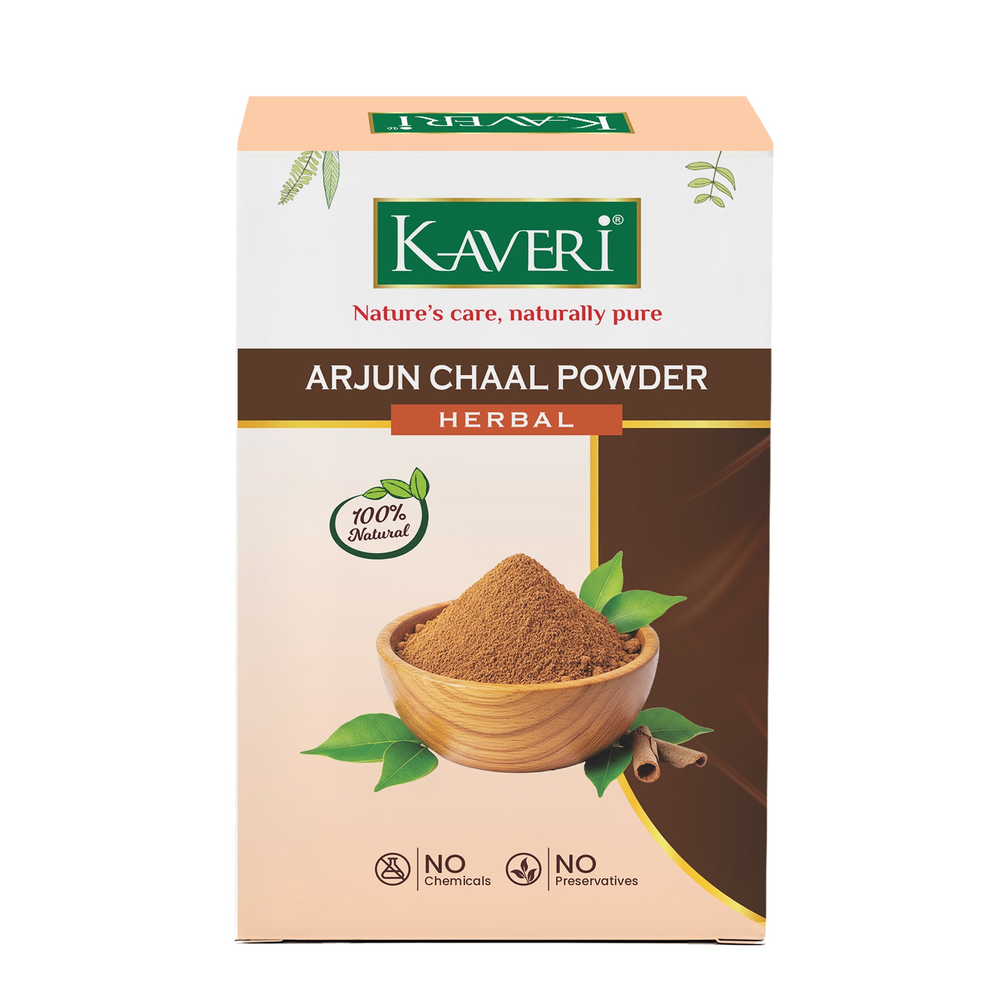 Kaveri Arjun Chaal Powder for Healthy Skin & Strong Hair |Arjun Bark Powder| Pure Ayurvedic Herbal Powder for Face Pack Scalp Care & Hair Nourishment | Chemical & Preservatives Free 200g