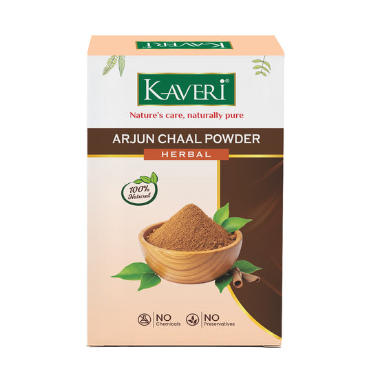 Kaveri Arjun Chaal Powder for Healthy Skin & Strong Hair |Arjun Bark Powder| Pure Ayurvedic Herbal Powder for Face Pack Scalp Care & Hair Nourishment | Chemical & Preservatives Free 200g