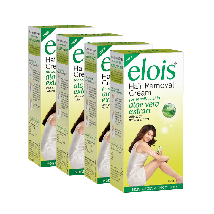 Elois Hair Removal Cream Aloe Vera Formula – 50g | Pack of 2, 3, 4 & 6