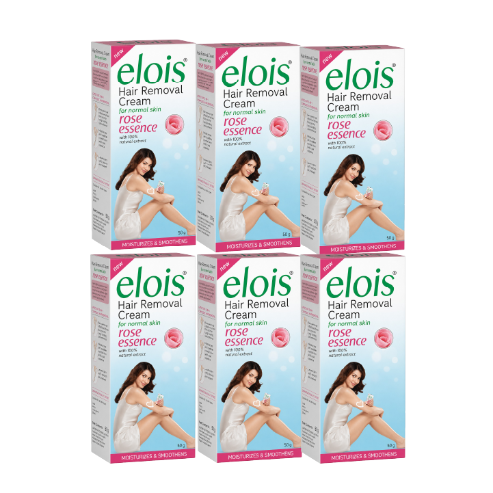 Elois Rose Hair Removal Cream with Gentle Formula 50g – Pack of 2, 3, 4 & 6