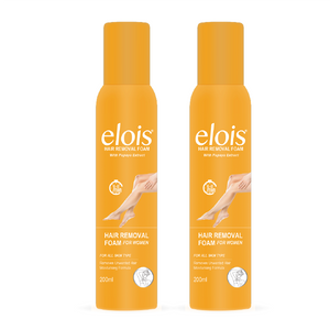Elois Hair Removal Foam Spray for Women with Papaya Extract 200ml (Pack of 1 & 2)