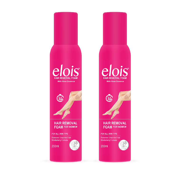 Elois Rose Hair Removal Foam Spray for Women 200ml (Pack of 1 & 2)