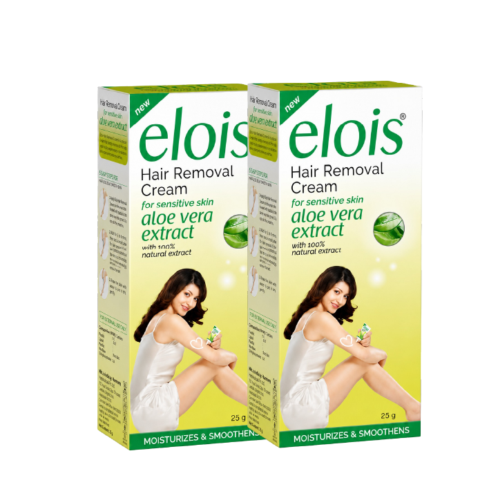 Elois Aloe Vera Hair Removal Cream for Women – 25g (Pack of 2, 3, 4 & 6)