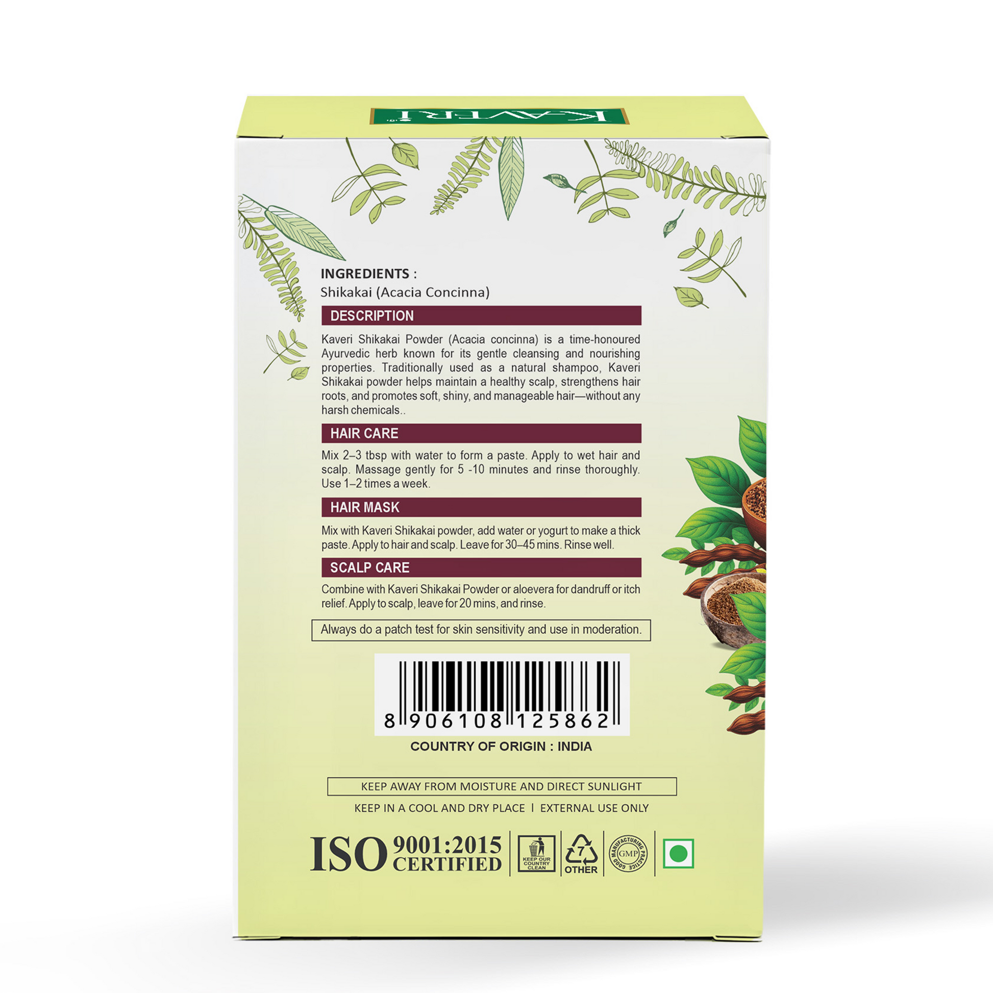 Kaveri Shikakai Powder for Hair Care | Natural Herbal Hair Cleanser | Ayurvedic Hair Mask & Scalp Care Powder | Chemicals & Preservatives Free 200gm