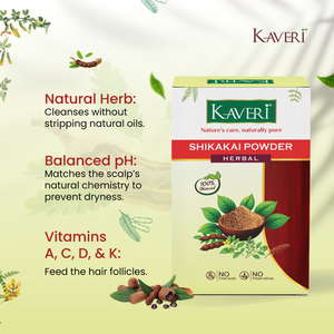 Kaveri Shikakai Powder for Hair Care | Natural Herbal Hair Cleanser | Ayurvedic Hair Mask & Scalp Care Powder | Chemicals & Preservatives Free 200gm