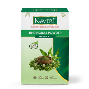 Kaveri Bhringraj Powder for Hair Growth & Scalp Care | Natural Herbal Powder | Helps Reduce Hair Fall & Dandruff | Chemical & Preservative Free | Ayurvedic Hair Care Powder 200g