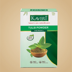 Kaveri Tulsi Powder for Hair & Skin Care | Pure Holy Basil Powder for DIY Face Packs, Herbal Hair Masks & Natural Beauty Care | 200g