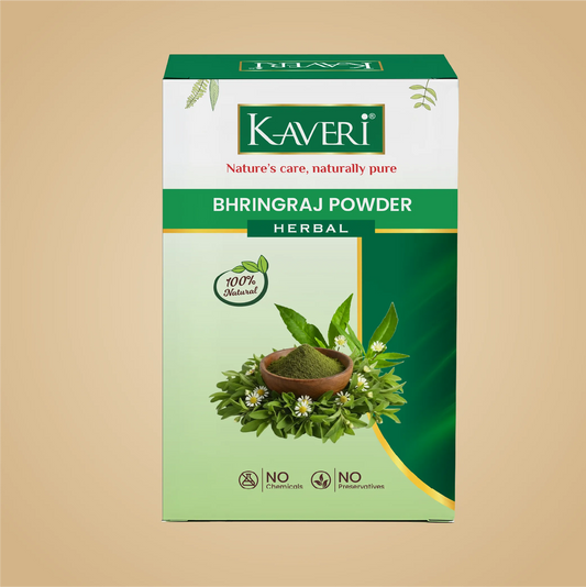 Kaveri Bhringraj Powder for Hair Care | Pure Ayurvedic Herbal Powder | 100% Pure Bhringraj (Eclipta alba) | No Added Chemicals or Preservatives | 200g