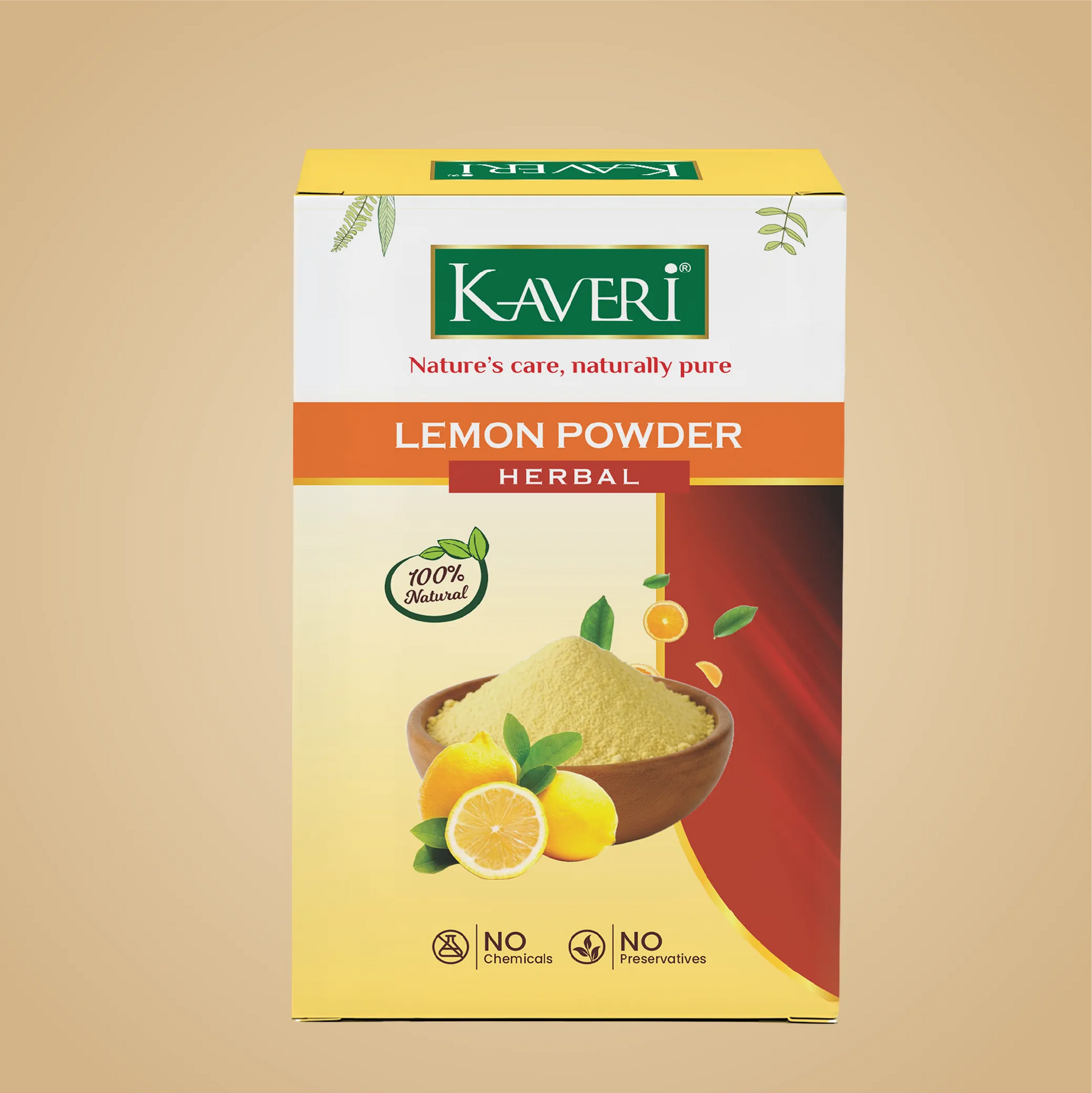 Kaveri Lemon Peel Powder for Hair & Skin Care | 100% Pure Herbal Lemon Peel Powder for DIY Face Packs & Hair Masks | Chemical & Preservative Free | 200g