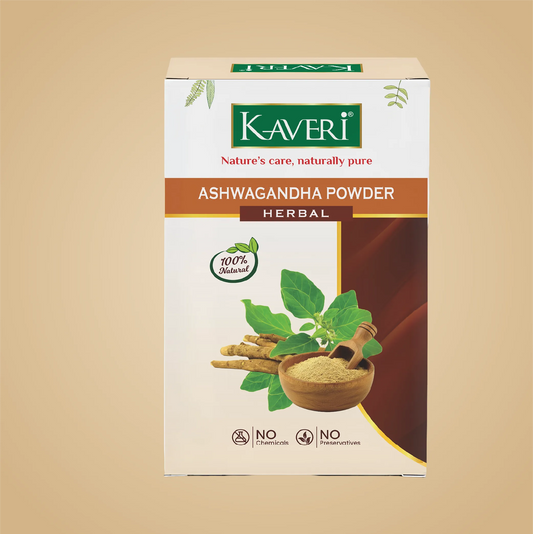 Kaveri Ashwagandha Powder for Hair & Skin Care | Natural Organic Herbal Ashwagandha Powder | DIY Face Pack & Hair Mask | Chemicals & Preservatives Free 200gm