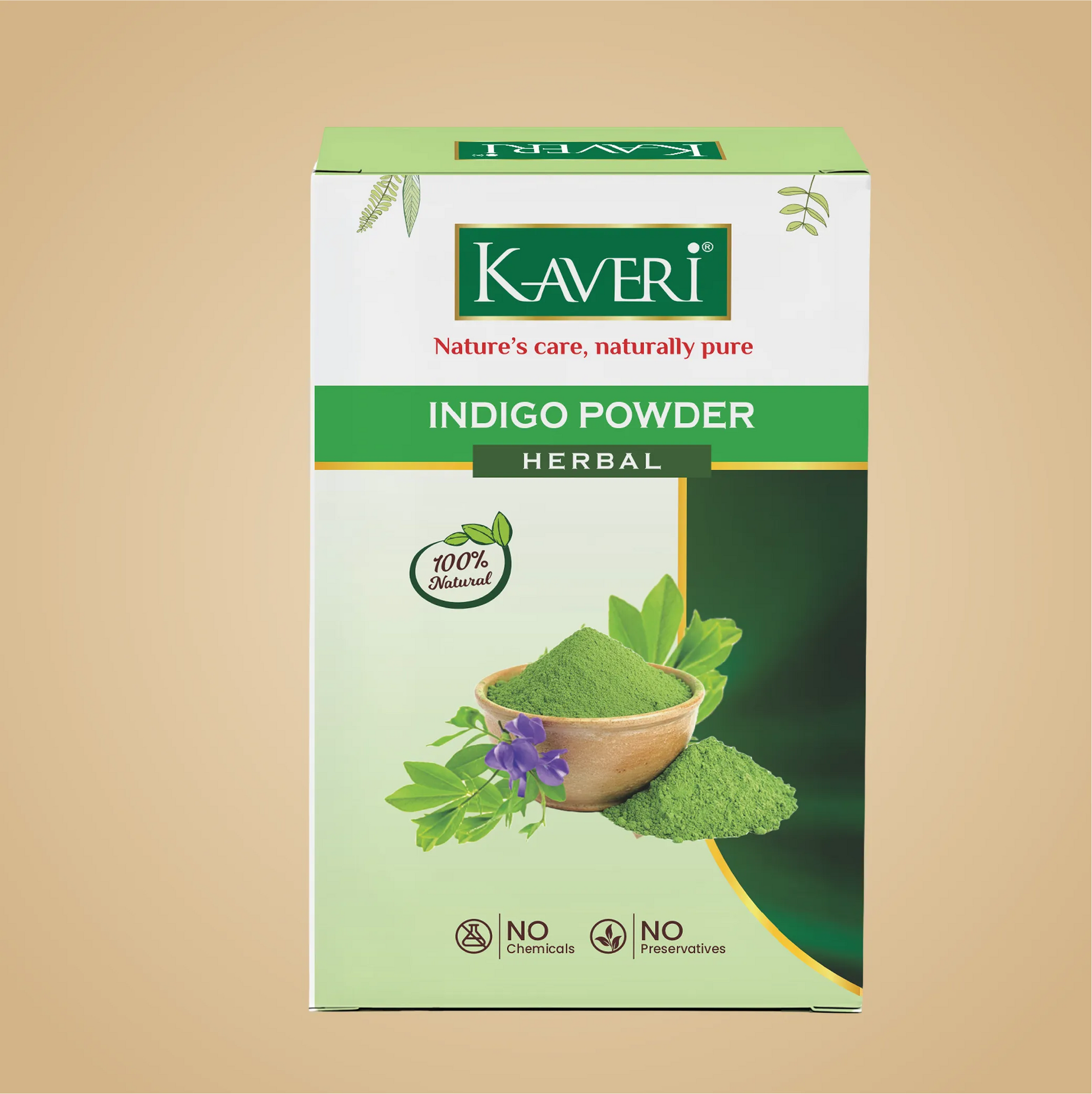 Kaveri Herbal Indigo Powder for Hair | 100% Pure Indigo Leaf Powder | 200g