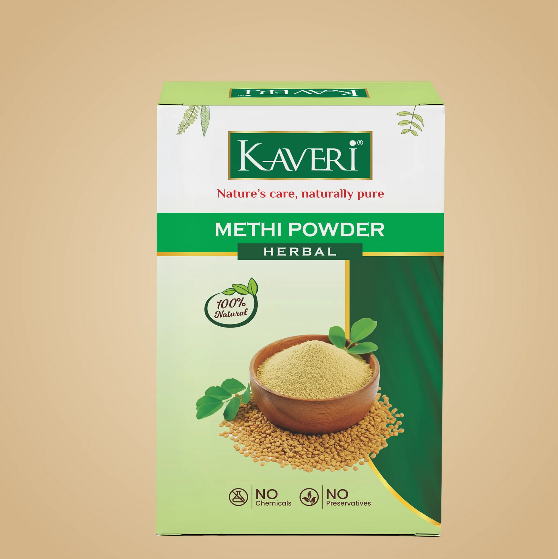 Kaveri Methi Powder for Hair & Face Care | Pure Fenugreek Powder for Herbal Hair Masks & Natural Face Packs | 100% Natural 200gm
