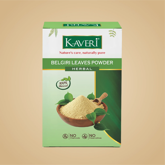 Kaveri Belgiri Leaves Powder | Natural Bael Leaf Powder for Skin & Hair Care | Herbal Face Pack | Scalp Care & Hair Mask| Chemicals & Preservatives Free 200g