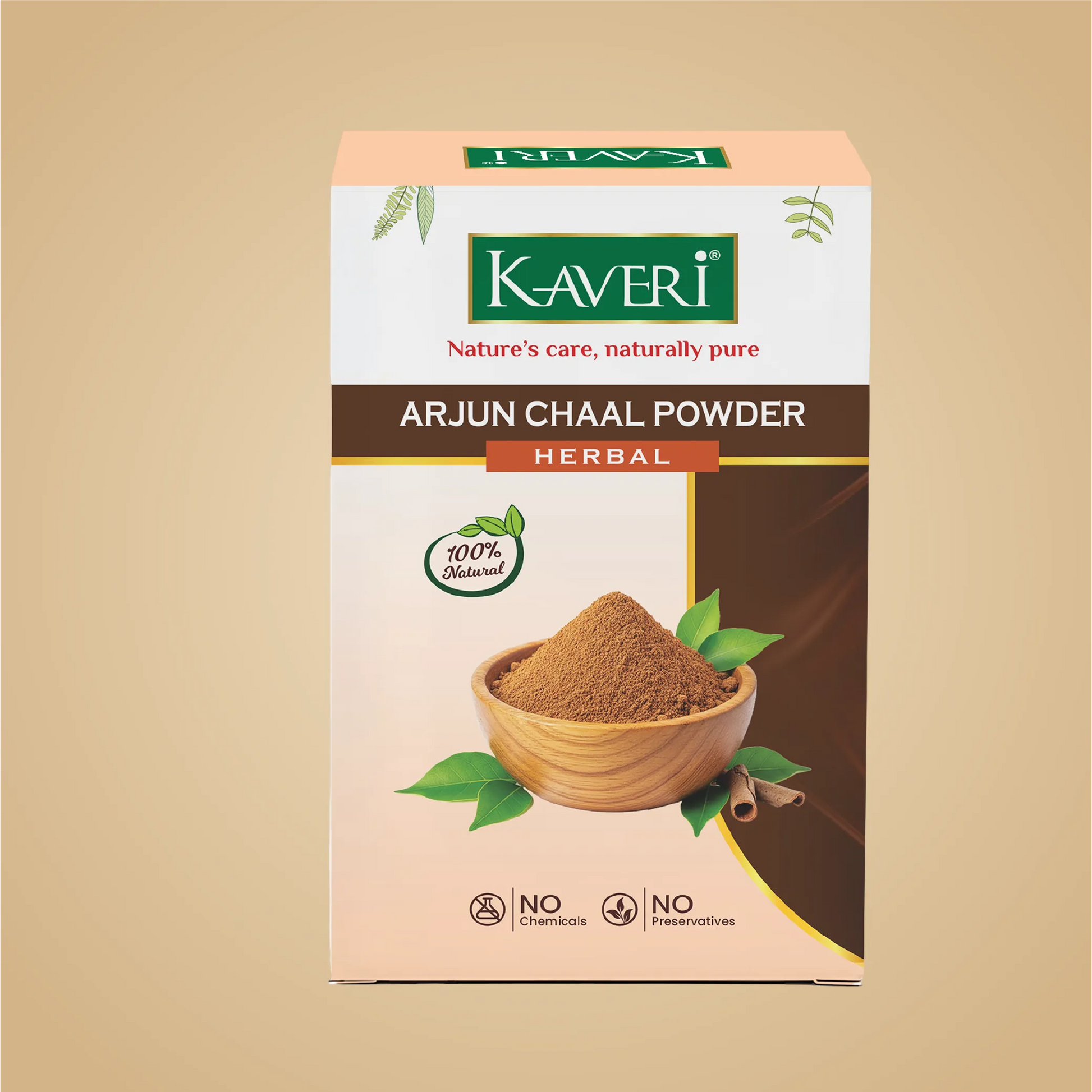 Kaveri Arjun Chaal Powder for Healthy Skin & Strong Hair |Arjun Bark Powder| Pure Ayurvedic Herbal Powder for Face Pack Scalp Care & Hair Nourishment | Chemical & Preservatives Free 200g