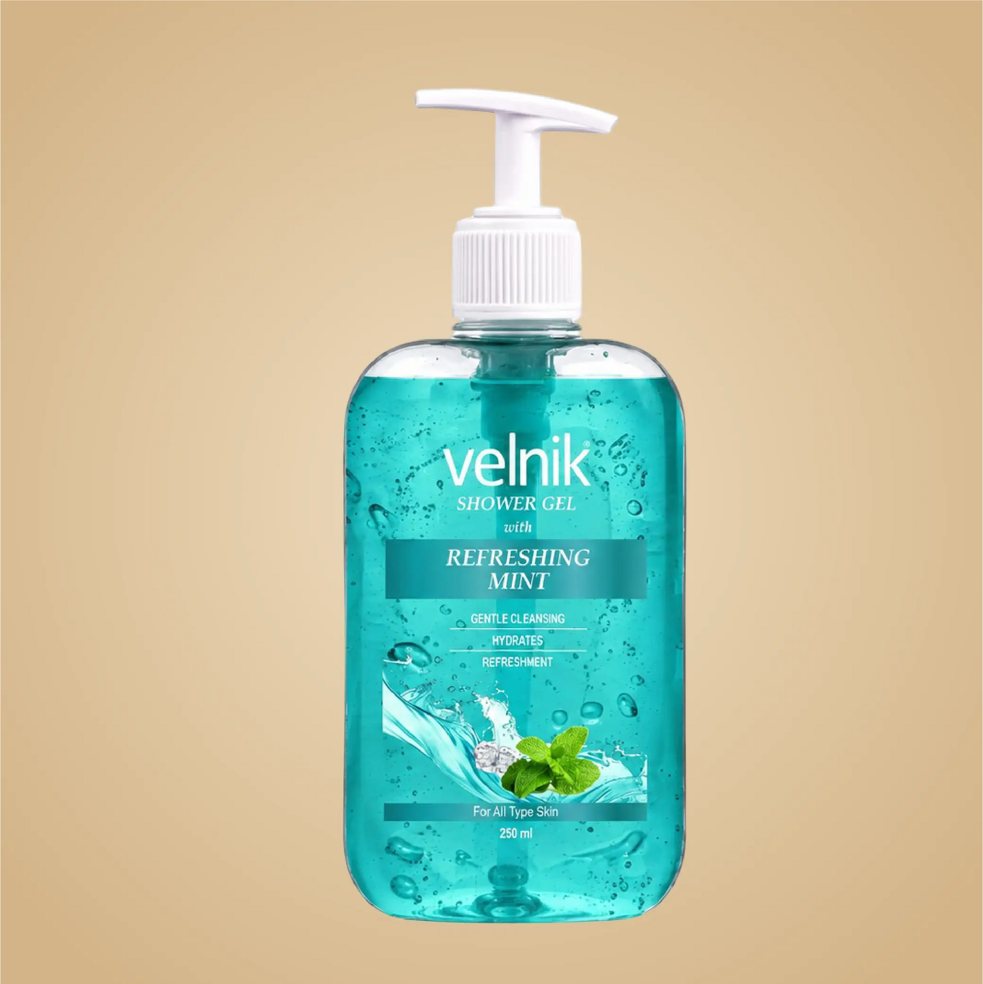 Velnik Shower Gel with Refreshing Mint Extract – Cool, Energizing & Fresh Feel | Buy 1 Get 1 Free