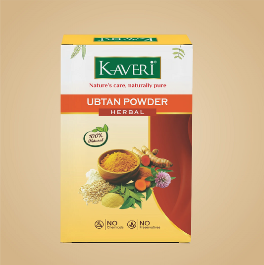 Kaveri Herbal Ubtan Powder with Barley, Turmeric, Neem & Gram Flour for Face & Body Care | 200g