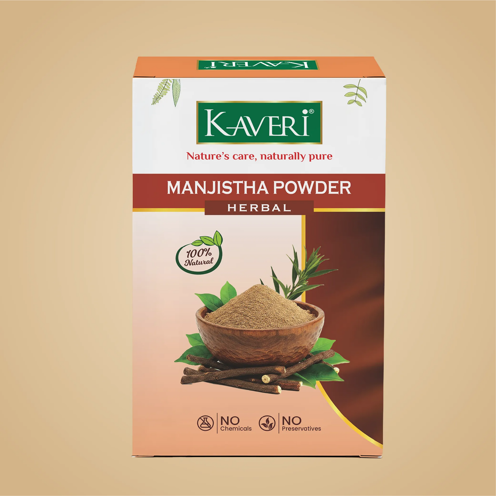 Kaveri Manjistha Powder | 100% Natural Rubia Cordifolia Herbal Powder for Skin & Hair Care | 200g