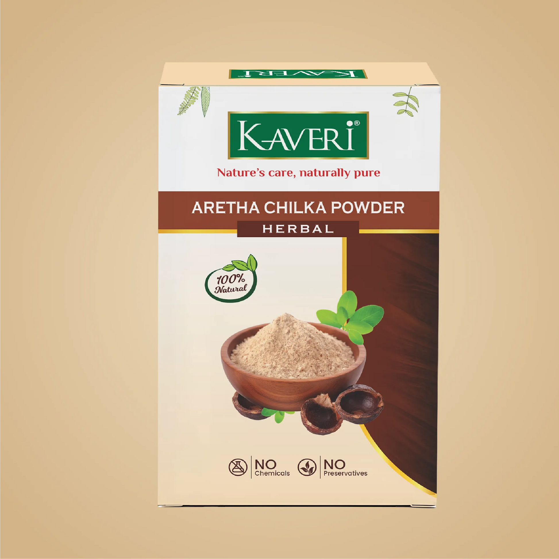 Kaveri Organic Aretha Powder | Natural Soapnut Powder for Herbal Hair Cleansing, Scalp Care & DIY Hair Masks | 200 g