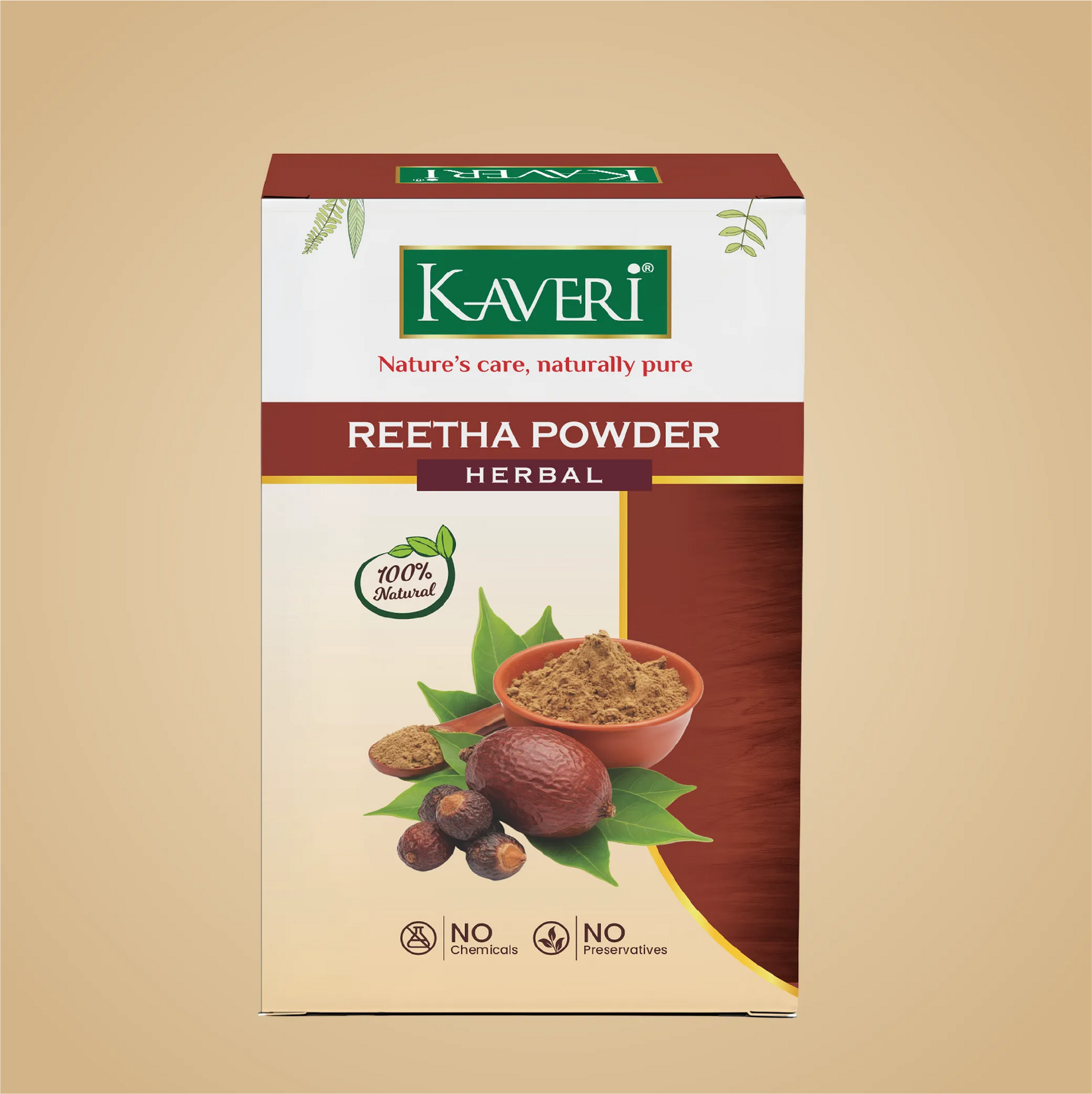 Kaveri Organic Reetha Powder for Hair & Scalp Care | Natural Soapnut Powder for DIY Hair Masks & Herbal Hair Cleansing | 200g