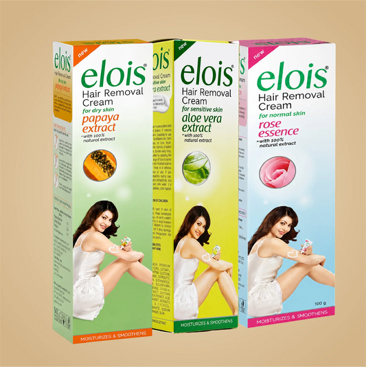 Elois Hair Removal Cream for Women & Girls | Hair Remover Cream for Bikini Area & Private Parts | Silky Soft Skin with Rose, Aloe Vera and Papaya Essence | For Legs, Underarms & Arms – 100g (Pack of 1 & 3)