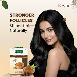 Kaveri Arjun Chaal Powder for Healthy Skin & Strong Hair |Arjun Bark Powder| Pure Ayurvedic Herbal Powder for Face Pack Scalp Care & Hair Nourishment | Chemical & Preservatives Free 200g