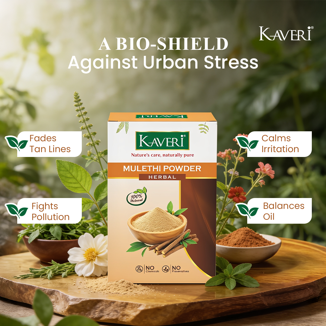Kaveri Mulethi Powder for Skin & Hair Care | Pure Licorice Root Powder | Natural Face Pack for Glowing Skin | Herbal Hair & Scalp Care | Chemical & Preservative Free | 200g
