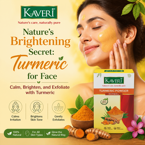 Kaveri Turmeric Powder for Face & Hair | Pure Haldi Powder for DIY Face Packs & Herbal Hair Care | 200g