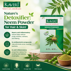 Kaveri Neem Powder for Hair & Skin Care |Natural Organic Neem Leaf Powder | Herbal Face Pack & Hair Mask | No Chemicals & No Preservatives