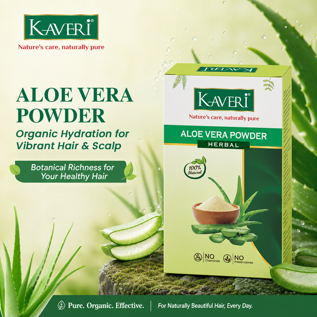 Kaveri Aloe Vera Natural Organic Powder for Hair & Skin | Chemical & Preservatives Free | For Face Pack Hair Mask & Scalp Nourishment | 200gm