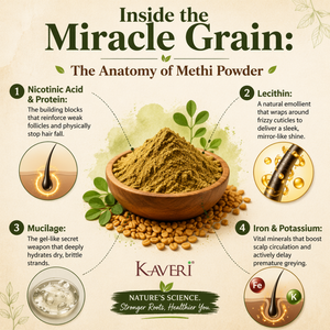 Kaveri Methi Powder for Hair & Face Care | Pure Fenugreek Powder for Herbal Hair Masks & Natural Face Packs | 100% Natural 200gm