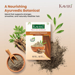 Kaveri Jatamansi Powder for Hair & Skin Care – Natural Herbal Jatamansi Root Powder | Hair Growth & Scalp Care | DIY Face Pack | Chemicals & Preservatives free 200gm