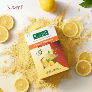 Kaveri Lemon Powder for Hair & Skin Care | Natural Lemon Peel Powder | Herbal Face Pack & Hair Mask | Supports Oil Control & Glowing Skin | Chemicals & Preservatives Free 200g