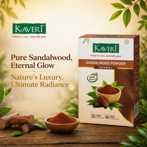 Kaveri Organic Red Sandalwood Face Pack Powder Natural for Skin Brightening, Acne, Blemishes, Pigmentation Removal - 200gm