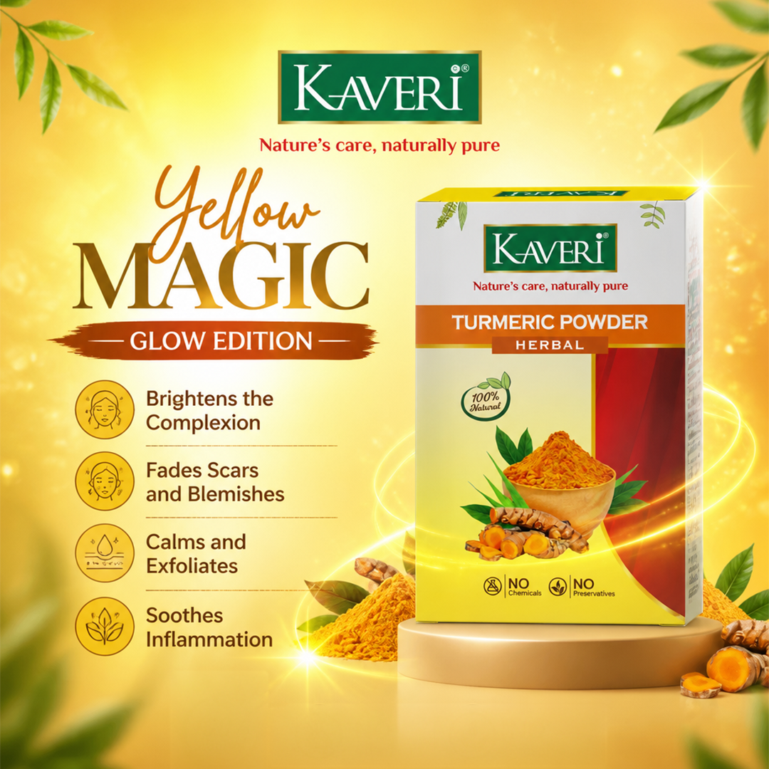 Kaveri Turmeric Powder for Face & Hair | Pure Haldi Powder for DIY Face Packs & Herbal Hair Care | 200g