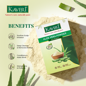 Kaveri Aloe Vera Natural Organic Powder for Hair & Skin | Chemical & Preservatives Free | For Face Pack Hair Mask & Scalp Nourishment | 200gm