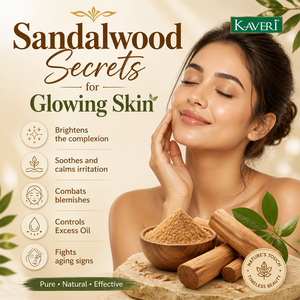 Kaveri Organic Red Sandalwood Face Pack Powder Natural for Skin Brightening, Acne, Blemishes, Pigmentation Removal - 200gm