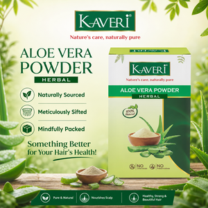 Kaveri Aloe Vera Natural Organic Powder for Hair & Skin | Chemical & Preservatives Free | For Face Pack Hair Mask & Scalp Nourishment | 200gm