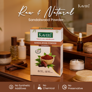 Kaveri Organic Red Sandalwood Face Pack Powder Natural for Skin Brightening, Acne, Blemishes, Pigmentation Removal - 200gm