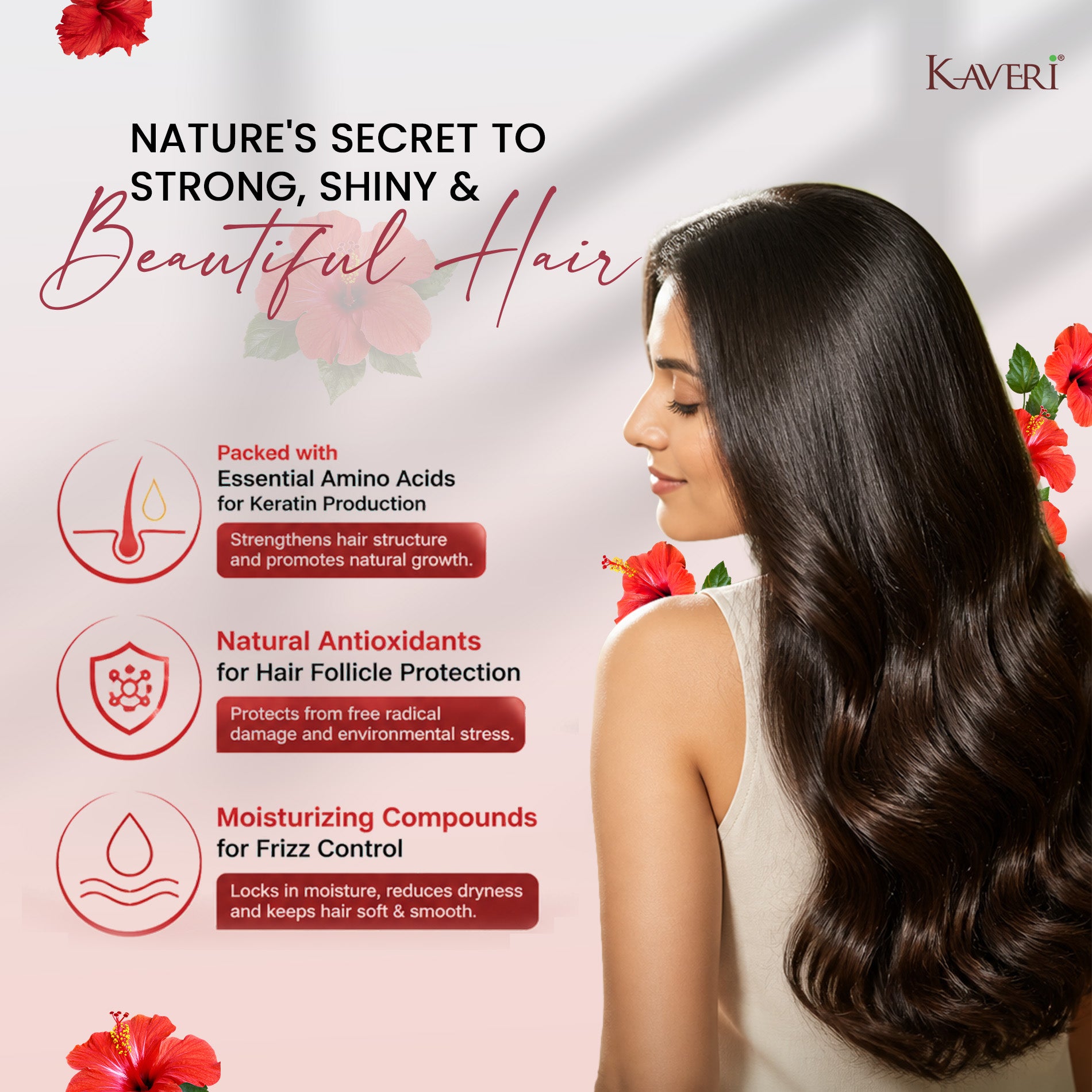 Kaveri Organic Hibiscus Powder For Hair Face Mask & Hibiscus Tea Gudhal Ka Phool Powder Pure & Natural No Preservatives 200gm