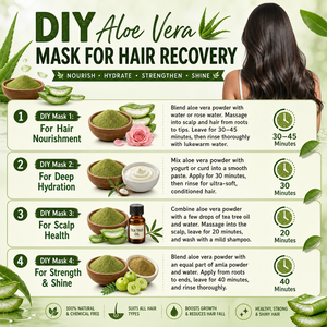 Kaveri Aloe Vera Natural Organic Powder for Hair & Skin | Chemical & Preservatives Free | For Face Pack Hair Mask & Scalp Nourishment | 200gm