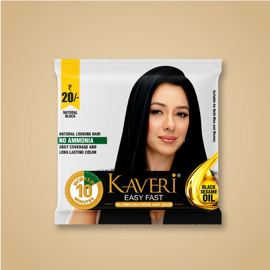 Kaveri 10 Minute Hair Colour for Women with Grey Coverage – 360g (Pack of 12)