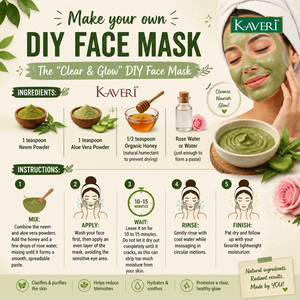 Kaveri Neem Powder for Hair & Skin Care |Natural Organic Neem Leaf Powder | Herbal Face Pack & Hair Mask | No Chemicals & No Preservatives