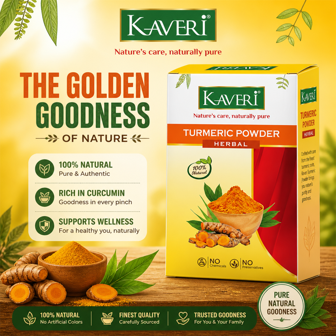 Kaveri Turmeric Powder for Face & Hair | Pure Haldi Powder for DIY Face Packs & Herbal Hair Care | 200g