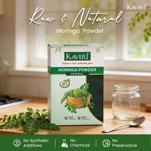 Kaveri Moringa Powder for Hair & Skin Care | Natural Moringa Leaf Powder | Herbal Face Pack & Hair Mask | Supports Healthy Hair & Glowing Skin | Chemicals & Preservatives Free 200g