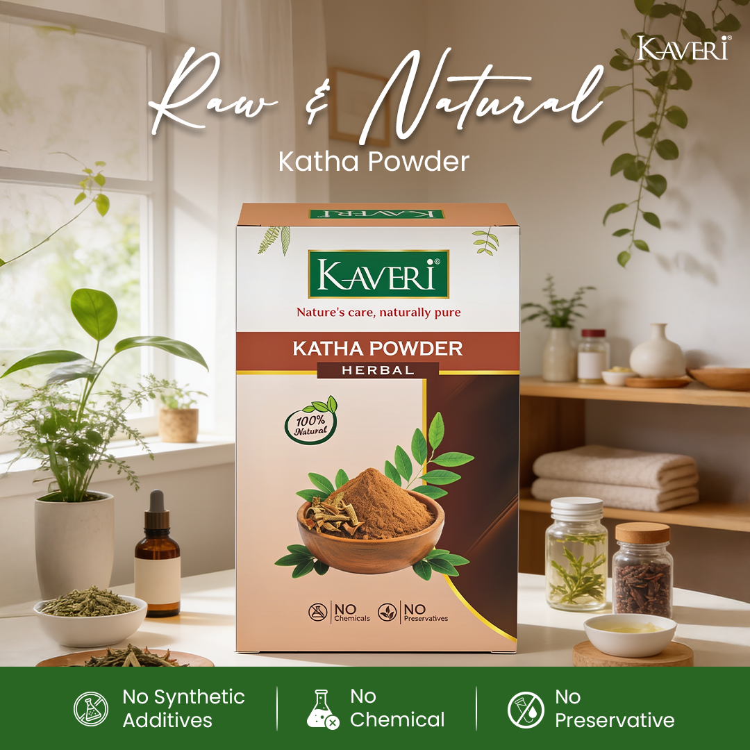 Kaveri Katha Powder for Hair & Skin Care Natural Organic Herbal Katha Powder | DIY Face Pack & Hair Mask | No Chemicals & No Preservatives 200gm