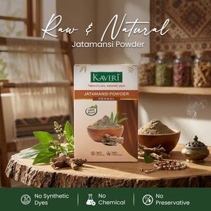 Kaveri Jatamansi Powder for Hair & Skin Care – Natural Herbal Jatamansi Root Powder | Hair Growth & Scalp Care | DIY Face Pack | Chemicals & Preservatives free 200gm