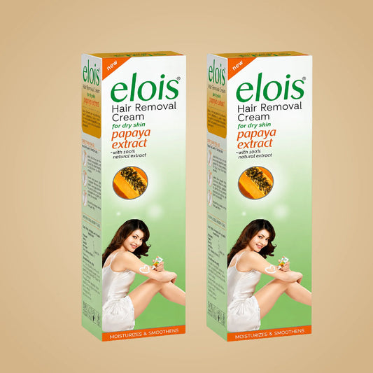 Elois Hair Removal Cream for Women & Girls | Hair Remover Cream for Bikini Area & Private Parts | Silky Soft Skin with Papaya Essence | For Legs, Underarms & Arms – 100g (Pack of 2)