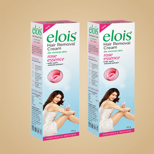 Elois Hair Removal Cream for Women & Girls | Hair Remover Cream for Bikini Area & Private Parts | Silky Soft Skin with Rose Essence | For Legs, Underarms & Arms – 100g (Pack of 2)