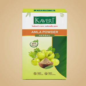 Kaveri Amla Powder for Hair & Skin Care | Pure Indian Gooseberry Powder | Herbal Hair Mask, Face Pack & Scalp Care | 200g