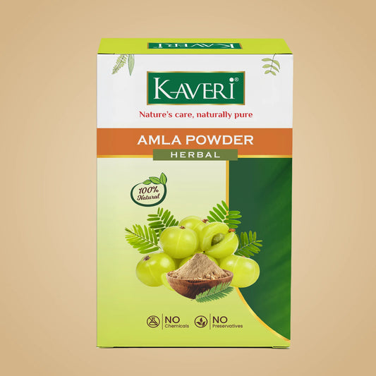Kaveri Amla Powder for Hair & Skin Care | Pure Indian Gooseberry Powder | Herbal Hair Mask, Face Pack & Scalp Care | 200g